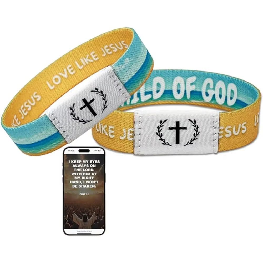 Wearable Bible Bracelet Religious Bracelets Christian Daily Bible Verse Bracelet Inspirational Bible Verse Religious with NFC