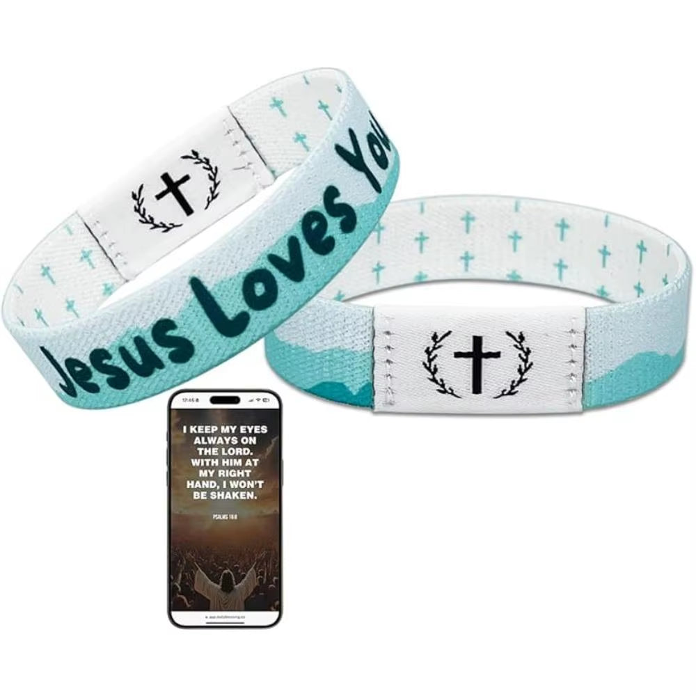 Wearable Bible Bracelet Religious Bracelets Christian Daily Bible Verse Bracelet Inspirational Bible Verse Religious with NFC